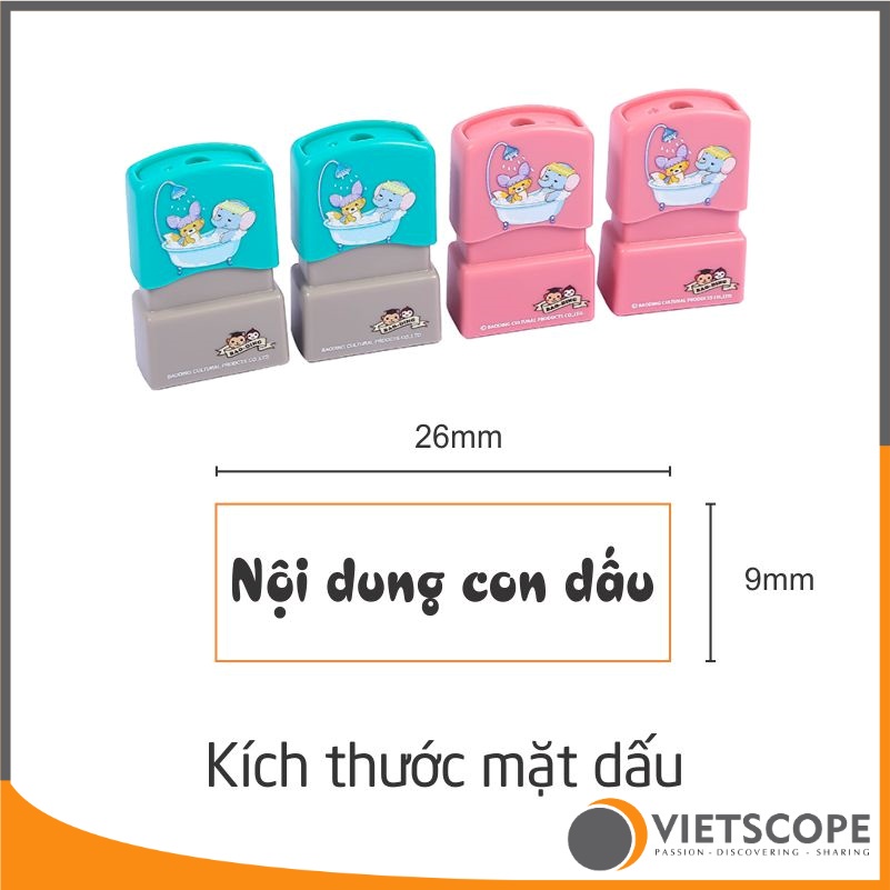 Con Dấu In Tên Lên Quần Áo Trẻ Em Mực Giặt Không Phai