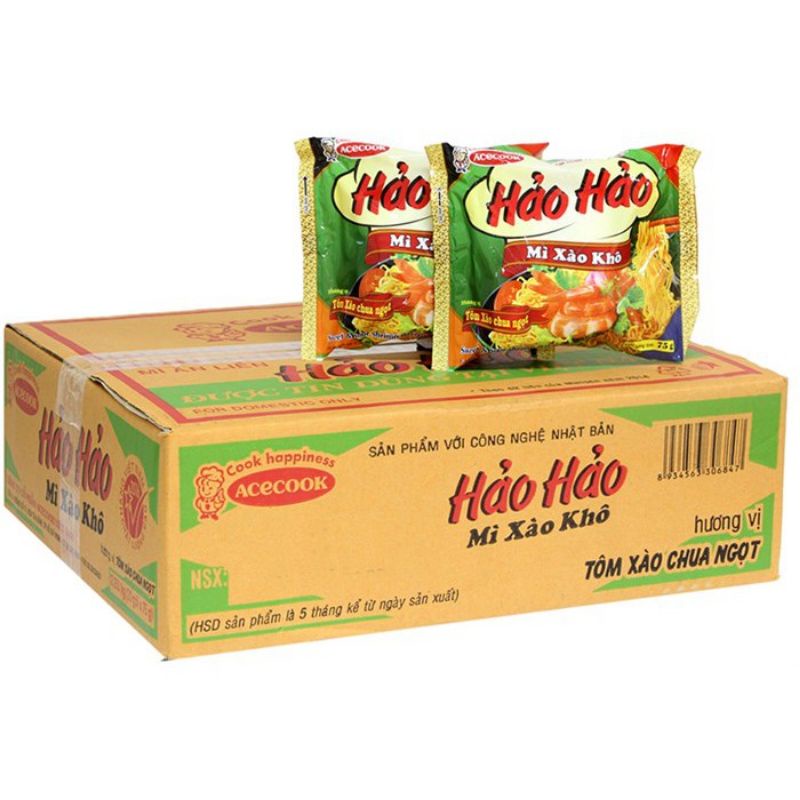 Mì Hảo Hảo xào chua ngọt 1 thùng  / Thùng mì ăn liền xào chua ngọt HSD 5 tháng