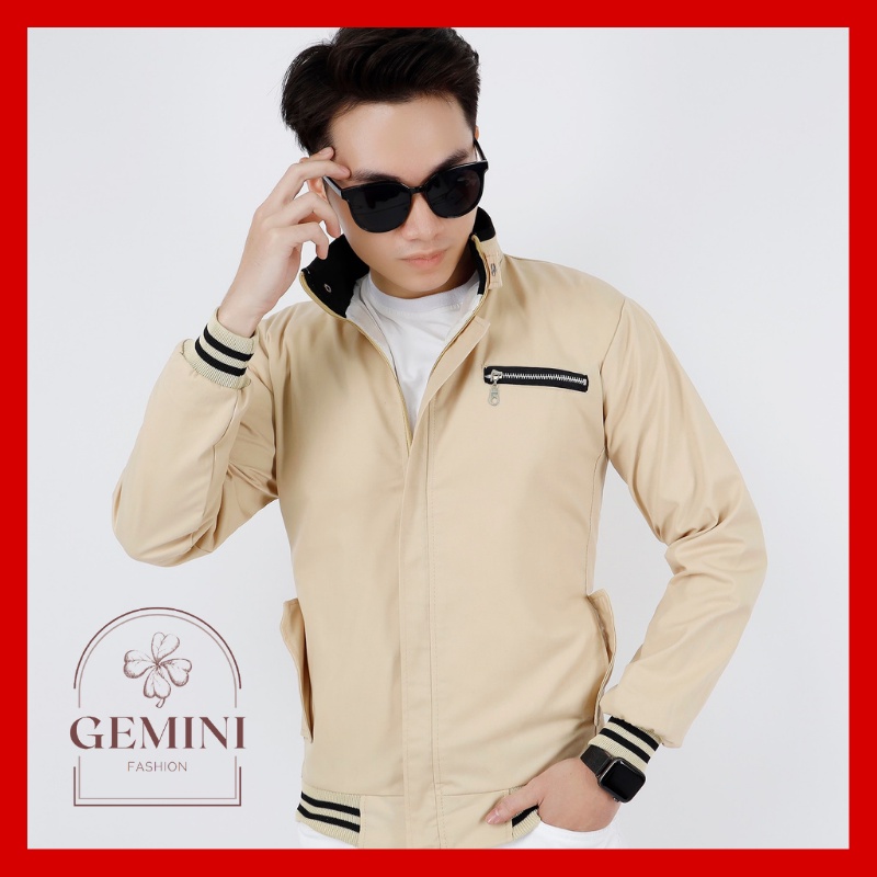 Áo khoác kaki nam thời trang áo khoác bomber nam Gemini Fashion chất liệu kaki 2 lớp dày dặn KK024