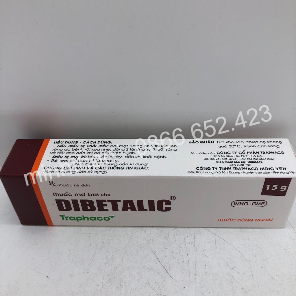 Kem Mỡ Bôi Da Dibetalic  Traphaco Tuýp 15g | BigBuy360 - bigbuy360.vn