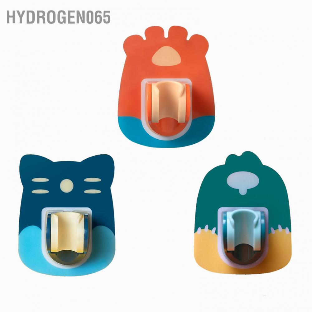 Hydrogen065 Shower Head Holder Bathroom Nail Free Seamless Waterproof Fixed Base with Hook