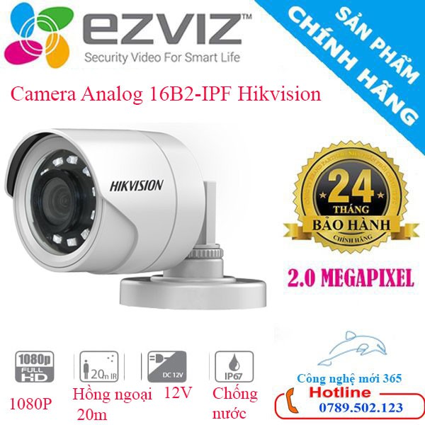 [BH 2 NĂM]Camera HIKVISION DS-2CE16B2-IPF 2.0 Megapixel Full HD | BigBuy360 - bigbuy360.vn