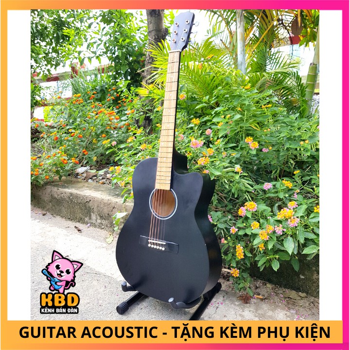 Đàn guitar giá rẻ acoustic tập chơi màu đen - TẶNG bao đàn và phụ kiện đàn