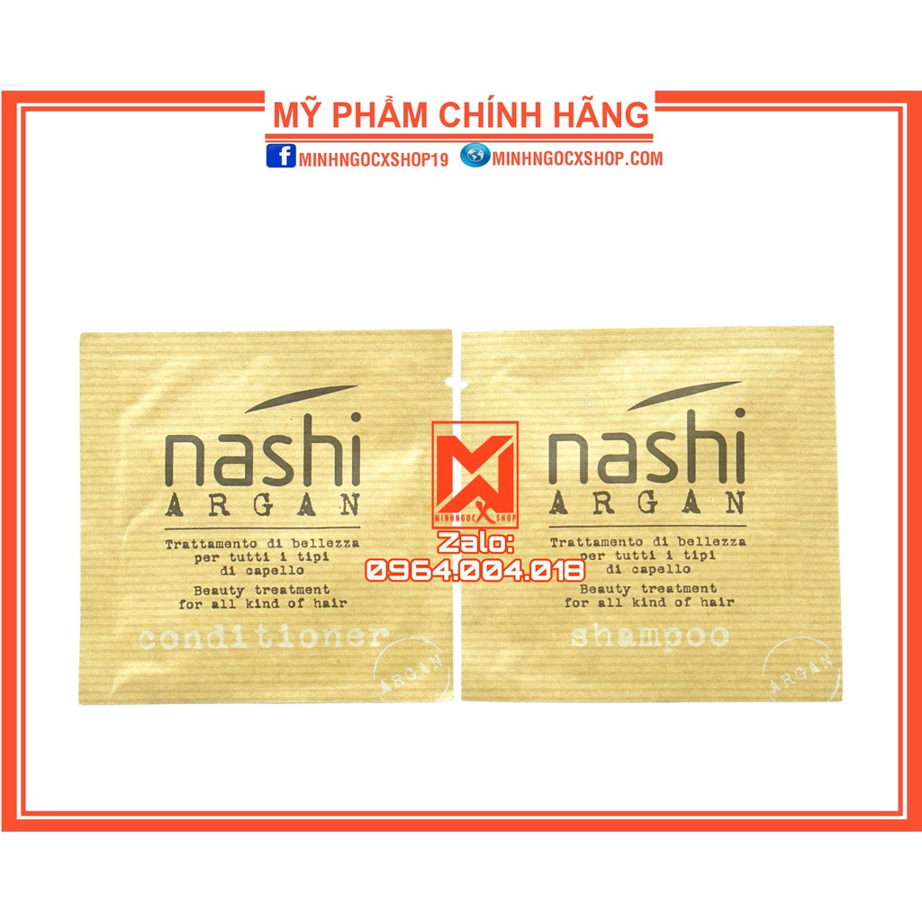 DẦU GỘI XẢ DÙNG THỬ NASHI ARGAN 15ML - CHÍNH HÃNG