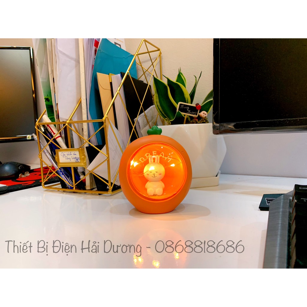 Đèn ngủ trang trí hình Thỏ Cony siêu dễ thương cho bé - Trang trí căn phòng vintage giá rẻ siểu tiết kiệm - Dùng Pin