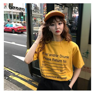 Áo Thun Tay Lỡ Nữ Freesize 60kg ULZZANG Hàn Quốc loại tốt Lost Drunk