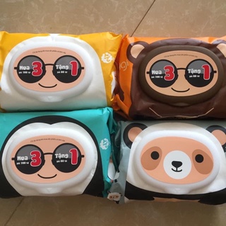 Khăn ướt AGI không mùi 100 tờ, giao màu ngẫu nhiên (tặng gói 80 tờ)