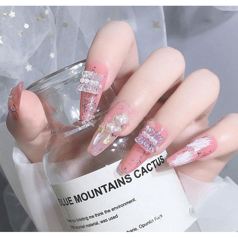 48 Phụ kiện trang trí móng tay UR SUGAR hình gấu 3d bằng nhựa resin thời trang dễ thương kích thước hỗn hợp DIY