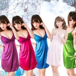 Đồ ngủ nữ, Váy ngủ nữ 2 dây phong cách gợi cảm nhiều màu lựa chọn VN05