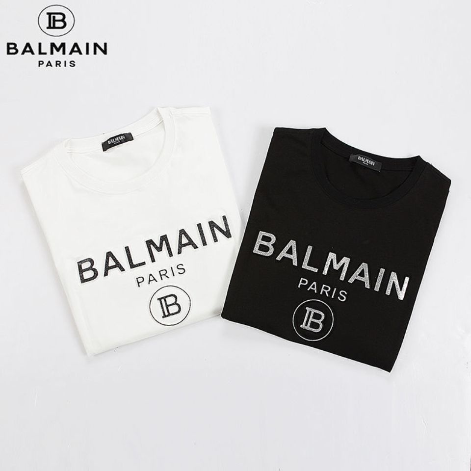 Balmain T-Shirt! Áo Thun Tay Ngắn Thêu Xu Hướng Mới!
