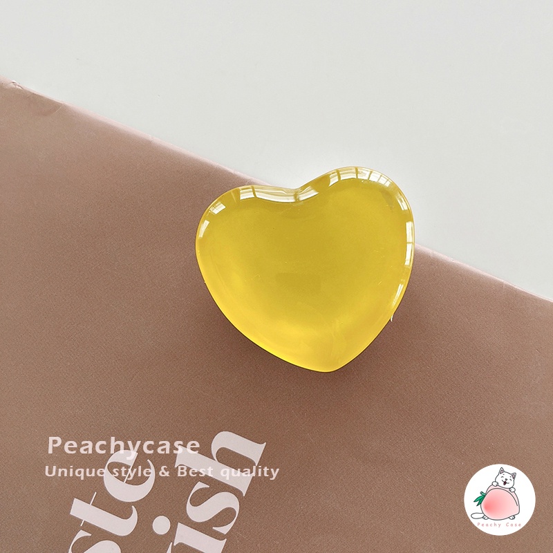 Giá Đỡ Điện Thoại Hình Trái Tim Bằng Thủy Tinh Nhiều Màu Sắc