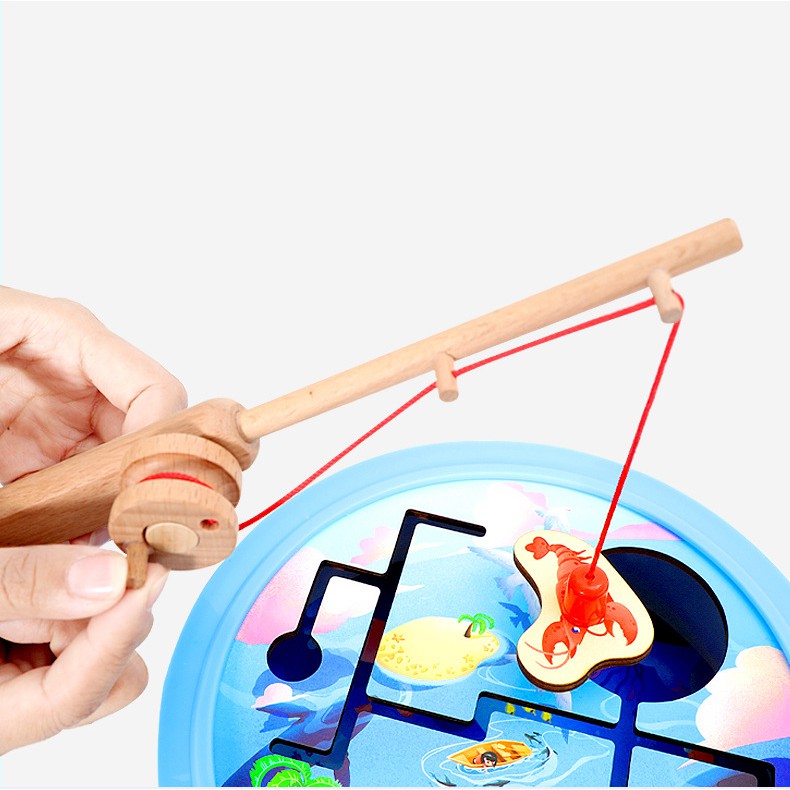 Câu cá gỗ phiên bản hộp tròn cao cấp mới nhất 2021