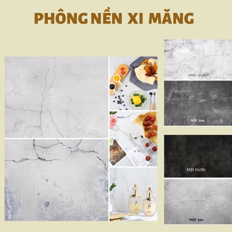 Phông nền chụp ảnh 2 mặt giả xi măng Shopee Việt Nam