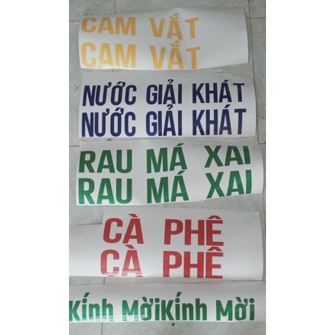 Cắt chữ decal theo yêu cầu có nhiều màu sắc