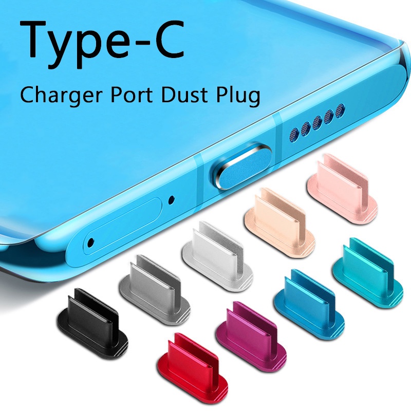 Nút Chặn Cổng Sạc Type-C Bằng Kim Loại Chống Bụi Cho Samsung Galaxy S21 S20 Huawei P40 Xiaomi 11 / 10
