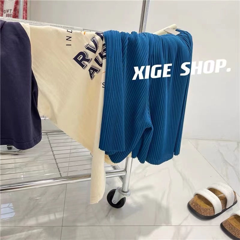 Quần ngắn ống rộng Lưng Cao Co Giãn Màu Sắc Kẹo Ngọt Thời Trang Mùa Hè Cho Nữ