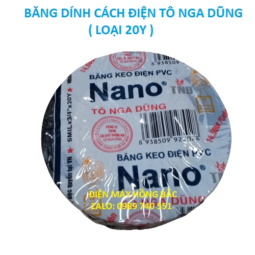 02 cuộn băng dính điện NANO 5MILX3/4&quot;X20Y TÔ NGA DŨNG