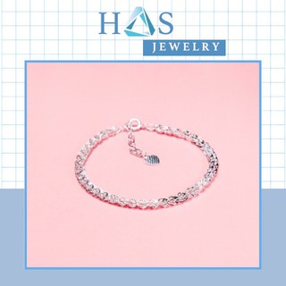 Dts1925 lắc tay bạc h.a.s dáng đuôi phụng - lắc tay chuẩn bạc 925