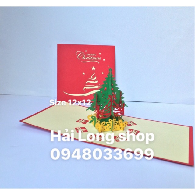 Cây Thông 4  ( hàng rào 1 )  - Noel  - Thiệp 3D | BigBuy360 - bigbuy360.vn