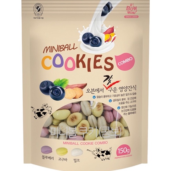 [DINH DƯỠNG CAO CHO CHÓ] Bánh cookie yến mạch, hỗn hợp cho chó BOWWOW - Ăn vặt cho chó - Snack cho chó