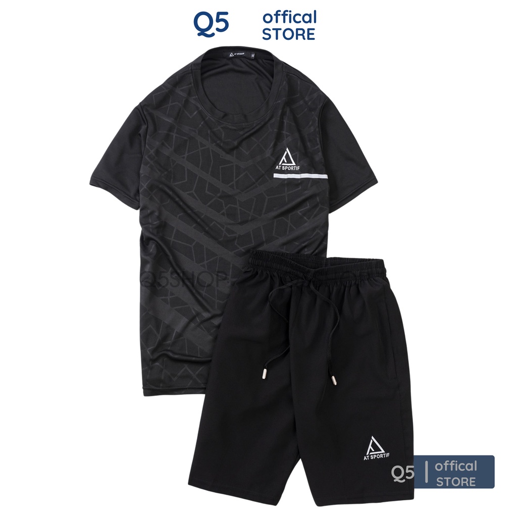 Bộ thể thao nam cao cấp Q5A, quần áo nam chất thun lạnh co dãn thấm hút mồ hôi