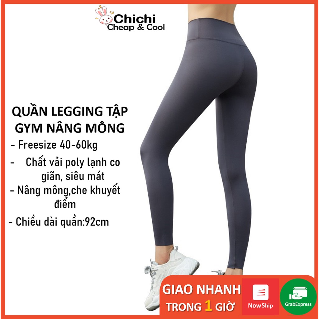 Quần Legging Tập Gym Nâng Mông Siêu Đẹp HM06 Chichi.Quần Legging Nữ Cạp Cao freesize Siêu Mát Form Thể Thao