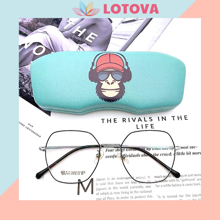 Hộp đựng kính mắt bọc da cao cấp hình thú dễ thương LOTOVA H1