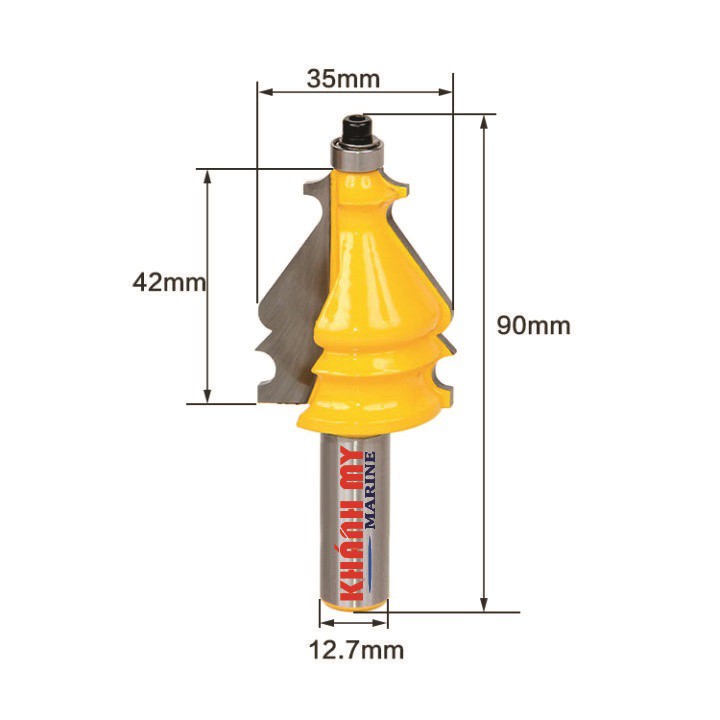 Mũi soi gỗ, mũi phay gỗ phay đánh chỉ khung tranh K02, cốt 12.7mm - P_VA120033