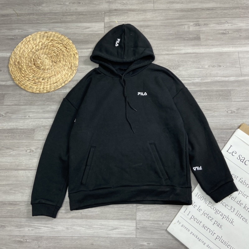 Áo Nỉ Mũ Hoodie Màu Đen Form 35-48kg