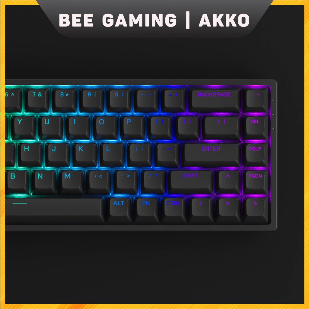 Bàn phím cơ AKKO 3068 v2 RGB – Black / White (Foam tiêu âm / Hotswap / AKKO CS Jelly switch)
