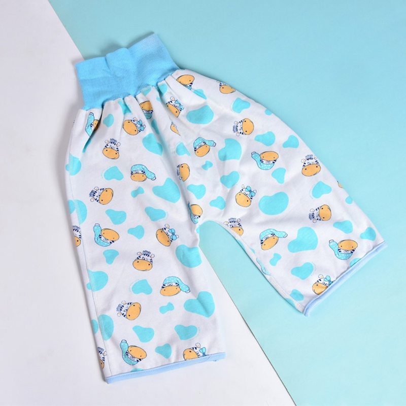 Quần Tã Dạng Váy Ngắn Vải Cotton Trơn Thấm Hút Nước Thoải Mái 2 Trong 1 Cho Bé