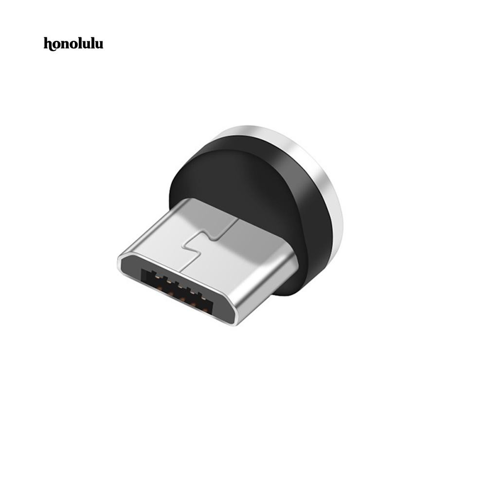 Dây cáp sạc đầu nam châm tròn cổng Micro USB loại C cho iPhone Android