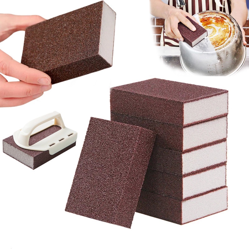1 Miếng Bọt Biển Rửa Chén Có Tay Cầm Tiện Lợi