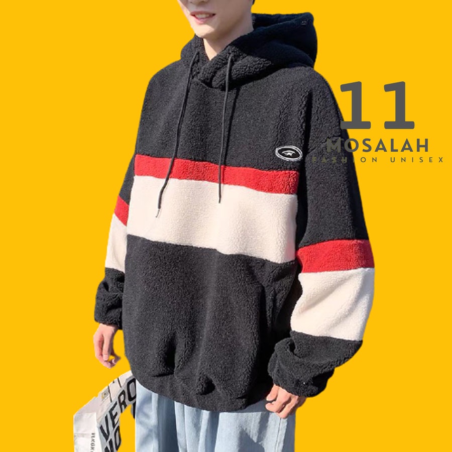 Áo hoodie lông cừu nam nữ, áo lông cừu phong cách ulzzang Hàn Quốc dáng rộng đẹp. mo8