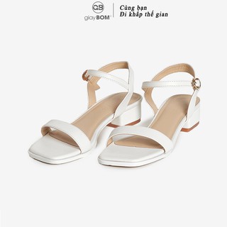 [Mã WABRMH99 giảm 12% đơn 99K]Giày cao gót giayBOM đế cao 3 cm quai dây khóa cài cổ chân GB00113