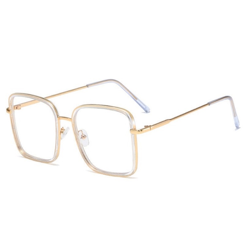 Mắt Kính Gọng Vuông Chống Tia Sáng Xanh Thời Trang Hàn Quốc Cổ Điển Cho Nữ