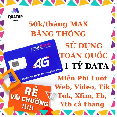 SIM 4G MOBIFONE MAX Không Giới Hạn DTHN, ED50, DIP50,IPHN2, 💖𝑭𝑹𝑬𝑬 𝑺𝑯𝑰𝑷💖Chỉ 50k/tháng Sài Miễn Phí Vào Mạng Toàn Quốc