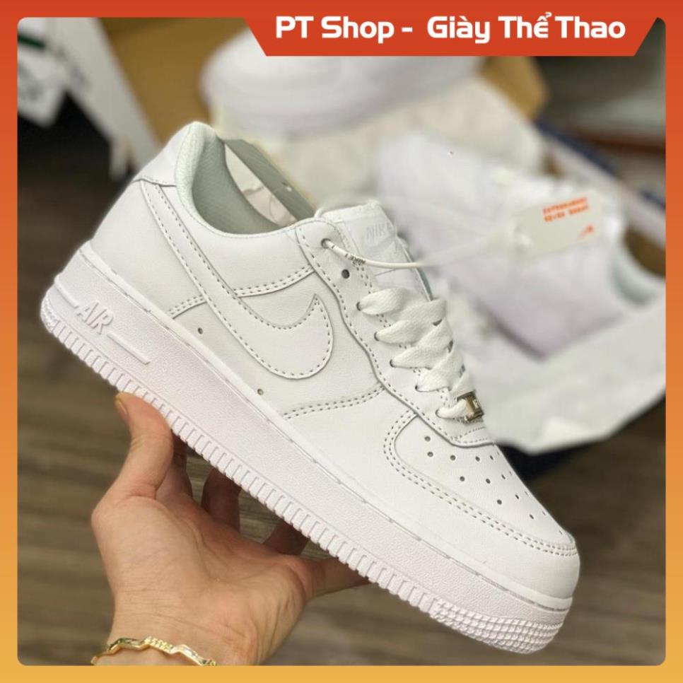 Giày Thể Thao AF1 For Trắng Full Nam Nữ, Giầy shadow Air fore trắng full box bill, PT Shop