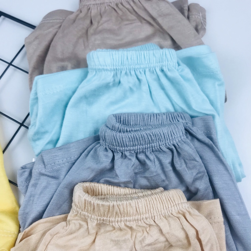 Quần đùi chục thun lạnh peptit trẻ em sơ sinh cực co dãn mềm mát phù hợp cho da nhạy cảm của bé 0-2 tuổi