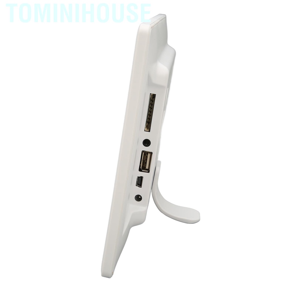 Tominihouse Digital Photo Frame Multifunction 10.1inch IPS HD Screen Support Slide Show Electronic Picture 100‑240V