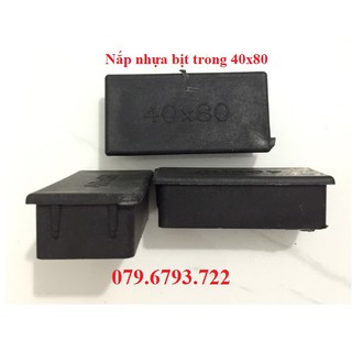 Bộ 10 cái nắp chụp nhựa chữ nhật 40x80_bịt trong chân bàn ghế, nút chân chống xước, bịt trong chân ống sắt, nút nhựa