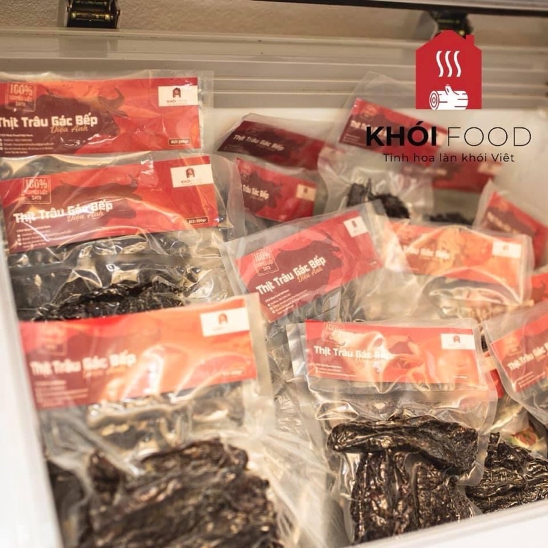 Thịt trâu gác bếp Khói food 200gram [Kèm chẳm chéo]