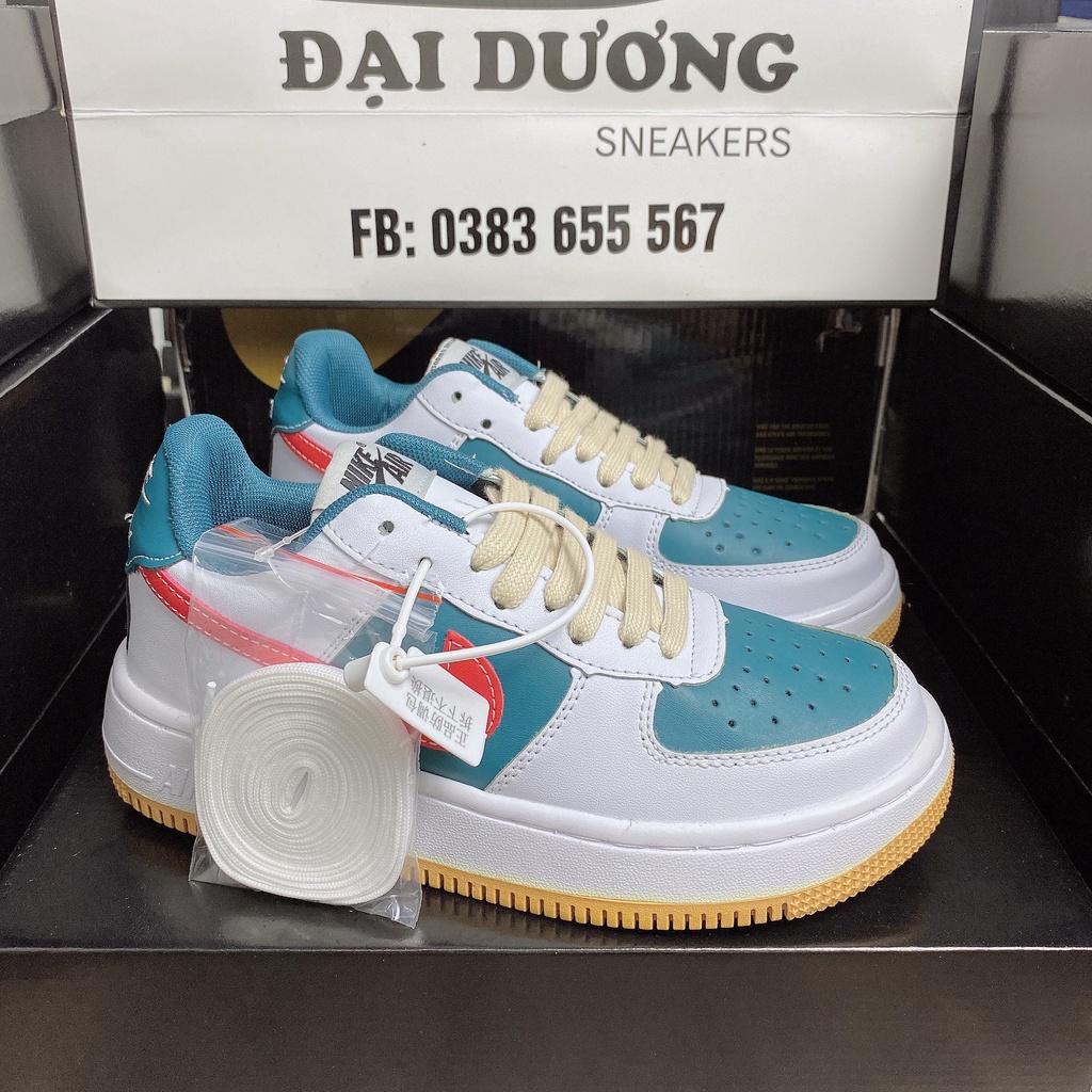 Giày Thể Thao Air Force 1 Custom By You GUCCI bản đẹp af1 trắng xanh full size 35-43 hàng cao cấp êm chân dễ phối đồ.