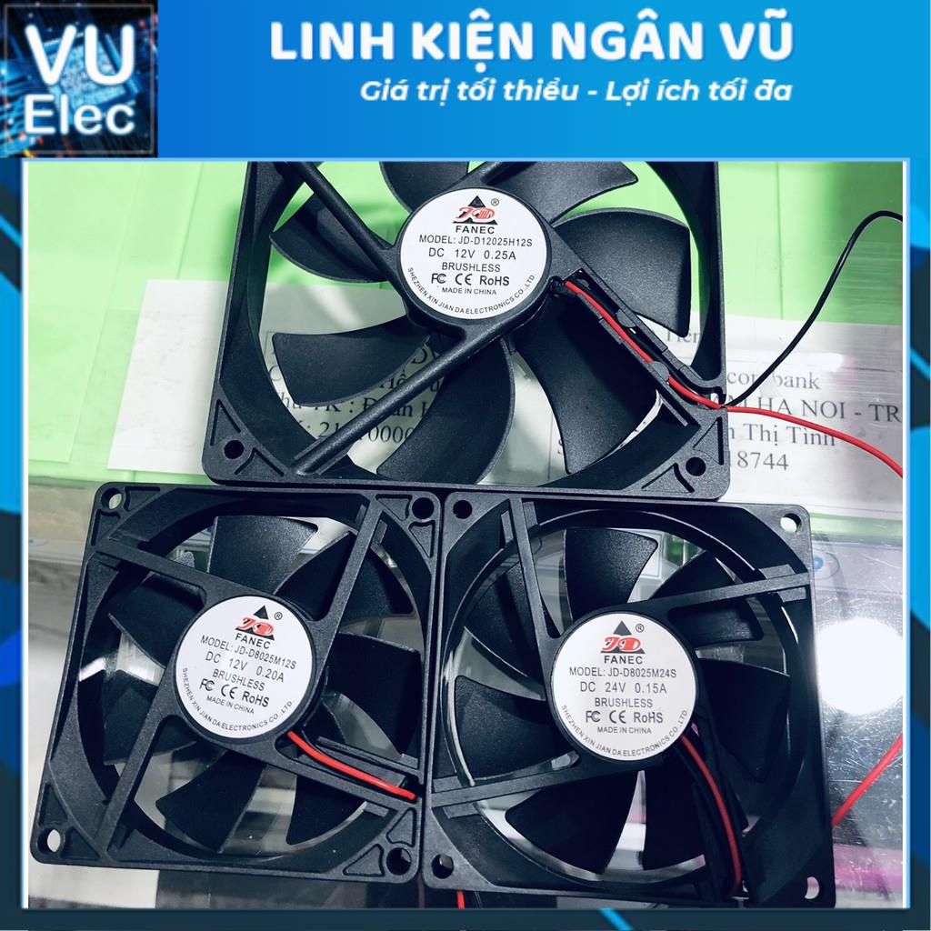 Quạt Tản Nhiệt 24V 4x4, 6x6, 8x8, 12x12CM, Quạt làm mát 24V đủ loại