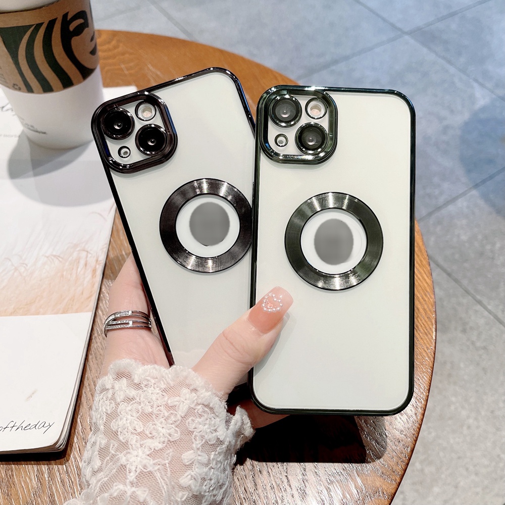 Ốp Điện Thoại TPU Mềm Mạ Điện Kèm Phim Bảo Vệ Lens Cho IPhone 13 12 11 Pro Max XS Max XR X 8 7 Plus