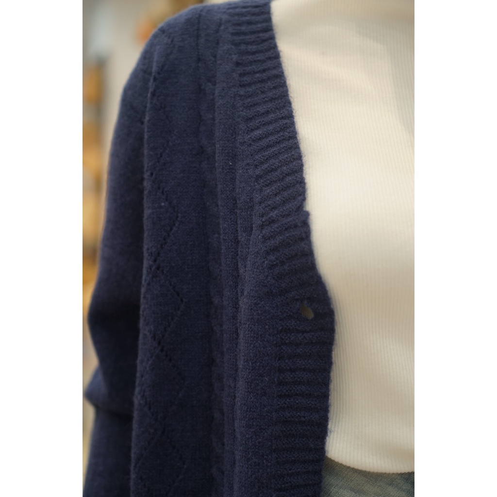 Áo Cardigan Gân Trơn 868