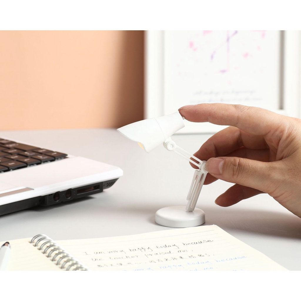 Đèn học mini chụp tròn gập được, Đèn LED để bàn nhiều kiểu, Đèn LED mini trang trí, Đế đèn mini có hít