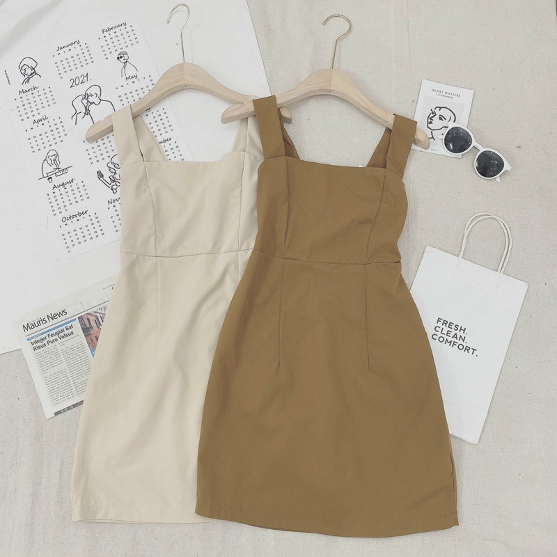 [VÁY DÂY TÔN DÁNG] Váy Hai Dây Nữ, Váy 2 Dây Ôm Dáng Lưng Chun Chất Mềm Siêu Trendy | BigBuy360 - bigbuy360.vn