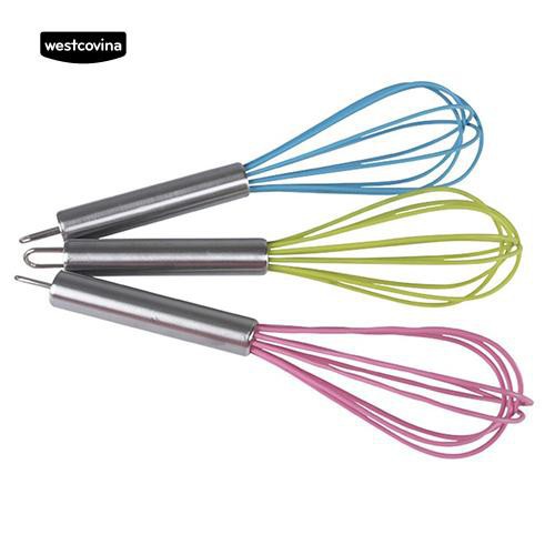 Useful Home Blender Silicone Stainless Steel Whisk Mixer Egg Beater Tool