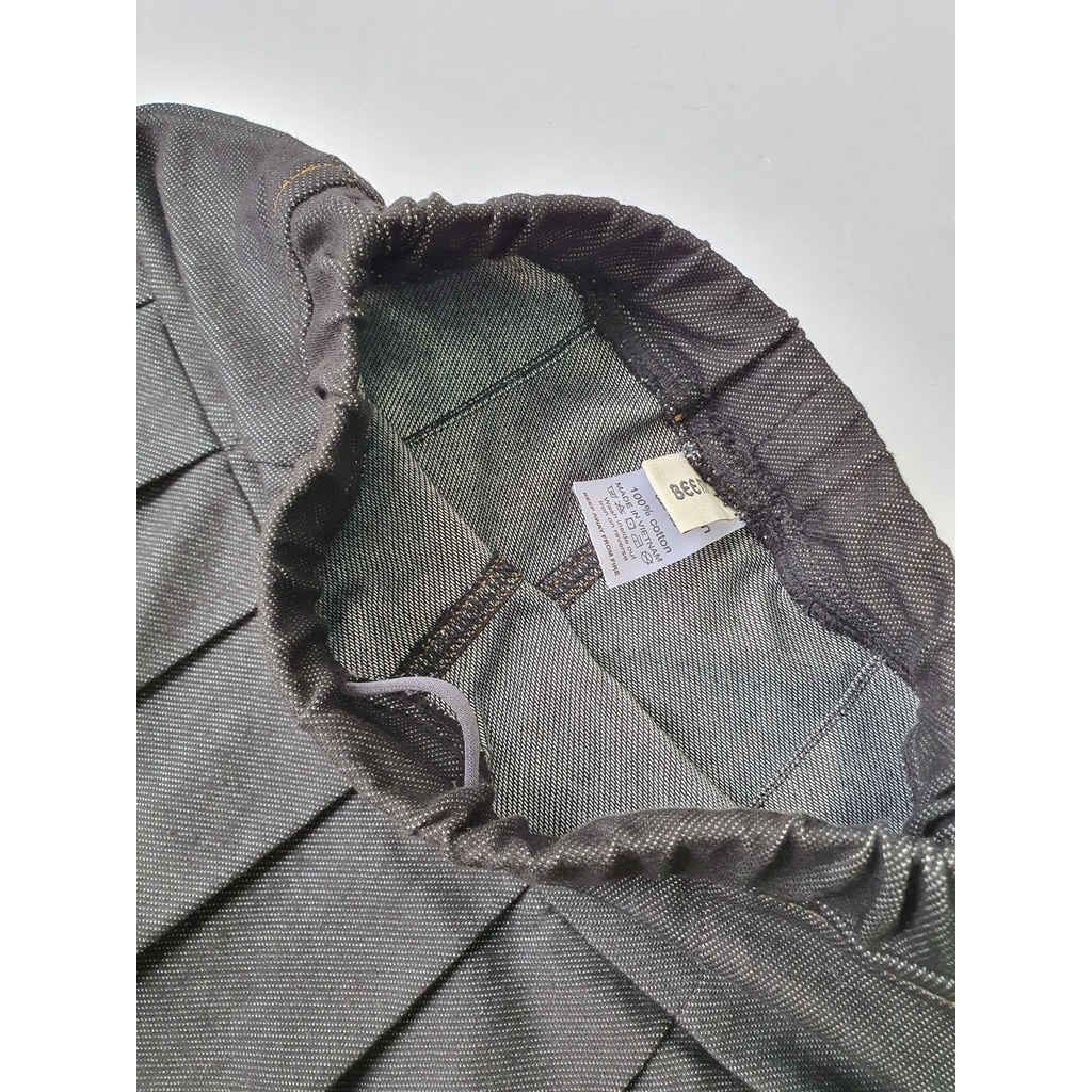 Quần giả váy xếp ly giả jean đen Bee Mon BG size 120 - 160